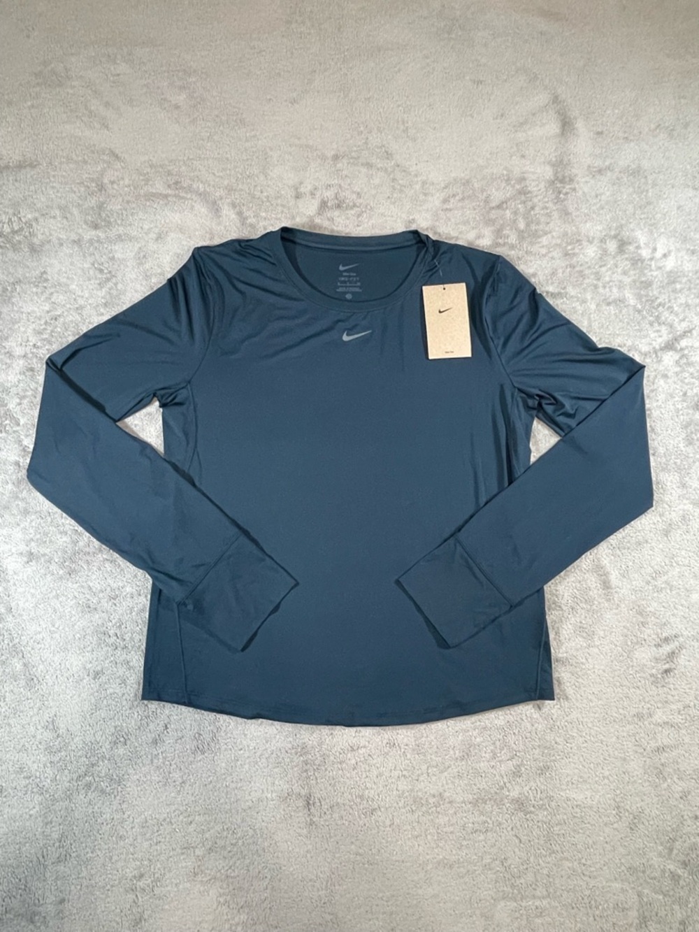Nike Women's One Classic Dri-fit Long-Sleeve Top Size S Navy NWT